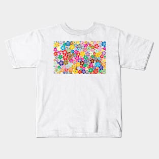 Pattern of flower petals in multiple colours Kids T-Shirt